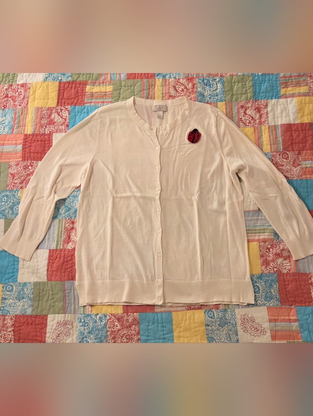 LOFT Ladybug Cardigan